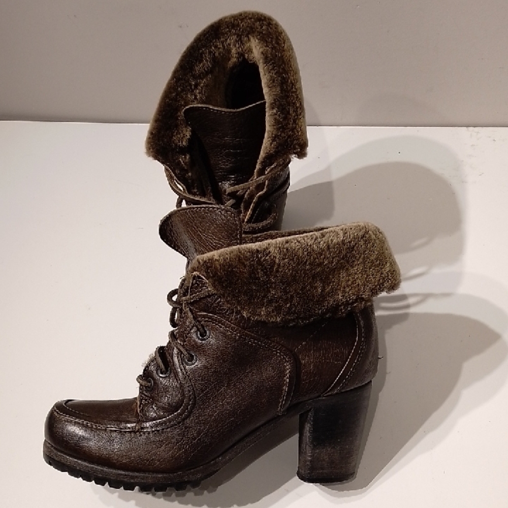 Latitude Women's Made In Italy Fur-Lined Heeled Boots